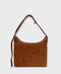 Christian Lacroix Aurore brown suede shoulder bag