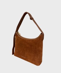 Christian Lacroix Aurore brown suede shoulder bag