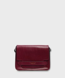 The Bridge Lucrezia shoulder bag in Barolo red leather