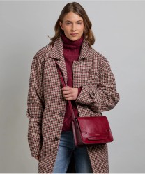 The Bridge Lucrezia shoulder bag in Barolo red leather