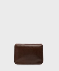 The Bridge Lucrezia mocha brown leather shoulder bag