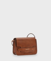 The Bridge Lucrezia brown leather shoulder bag