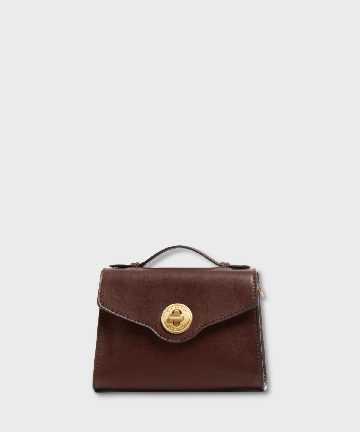 The Bridge Irene mocha brown leather shoulder bag