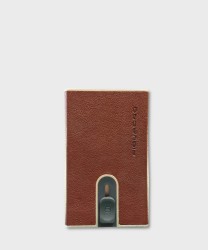 Piquadro Black Square compact wallet 6+2 con porta banconote in pelle