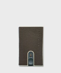 Piquadro Black Square compact wallet 6+2 con porta banconote in pelle