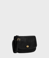 The Bridge Story Black Leather Shoulder Bag