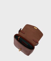 The Bridge Mia brown leather crossbody bag