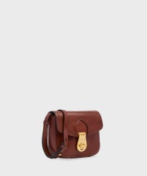 The Bridge Mia brown leather crossbody bag