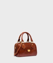 69 The Bridge Story brown leather satchel/crossbody bag