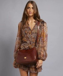 The Bridge Story brown leather shoulder bag