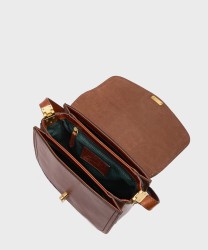 The Bridge Mia brown leather shoulder bag