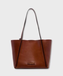 The Bridge Icons brown leather shopper bag