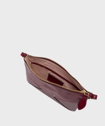 The Bridge Frida shoulder bag in Barolo red leather
