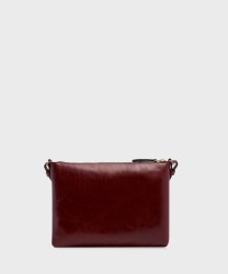 The Bridge Frida shoulder bag in Barolo red leather