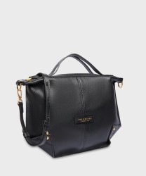 The Bridge Icons borsa a mano e a tracolla in pelle nera