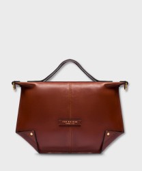 The Bridge Icons borsa a mano e a tracolla in pelle marrone