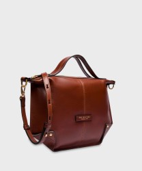 The Bridge Icons borsa a mano e a tracolla in pelle marrone