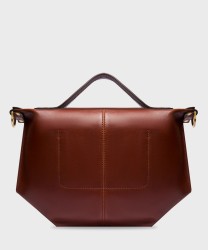 The Bridge Icons borsa a mano e a tracolla in pelle marrone