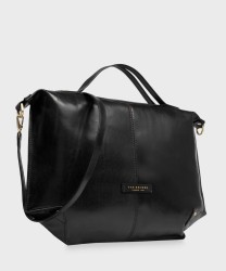 The Bridge Icons 50 cm black leather handbag and shoulder bag