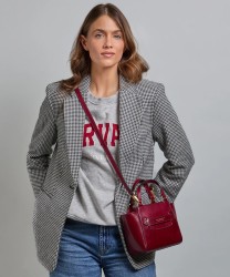 The Bridge Lucrezia Barolo red leather handbag and crossbody bag