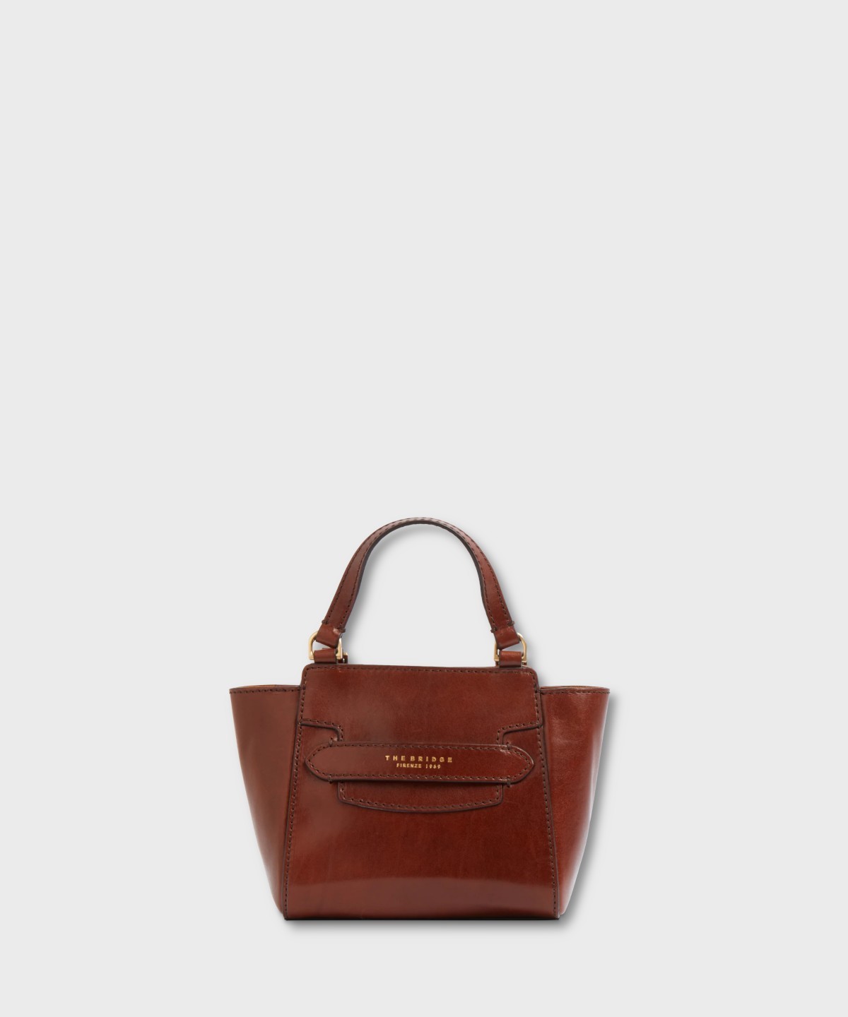 The Bridge Lucrezia brown leather handbag and...