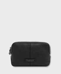 The Bridge Manfredi black leather clutch bag