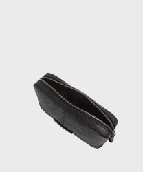 The Bridge Manfredi black leather clutch bag