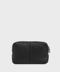 The Bridge Manfredi pochette a mano in pelle nera