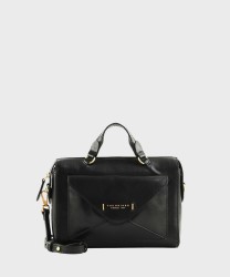 The Bridge Frida black leather handbag and shoulder bag