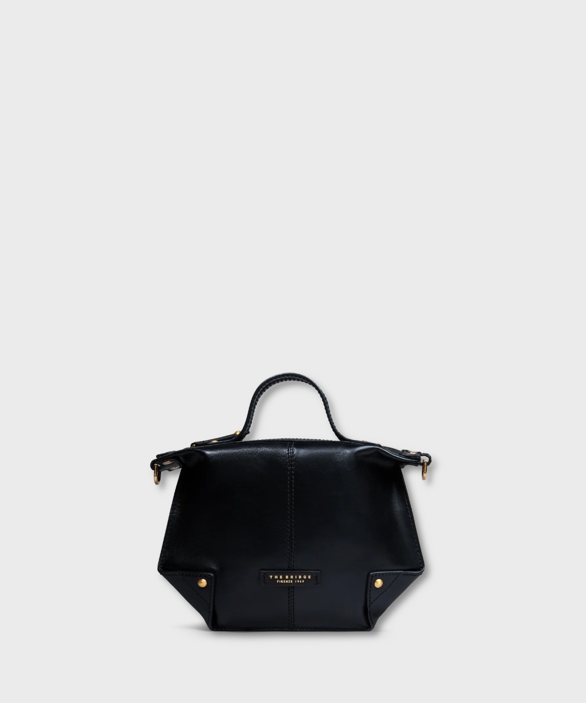 The Bridge Unica Bag black leather handbag and...