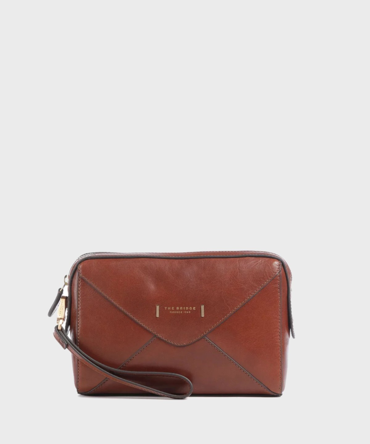 The Bridge Frida pochette a mano in pelle marrone