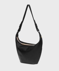 Kway Leaphee bosa hobo a tracolla in pelle vegana black pure