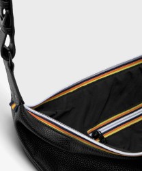 Kway Leaphee bosa hobo a tracolla in pelle vegana black pure