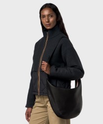 Kway Leaphee bosa hobo a tracolla in pelle vegana black pure