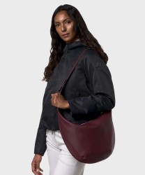 Kway Leaphee bosa hobo a tracolla in pelle vegana violet mauve