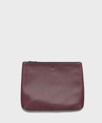 Kway Epure hand clutch bag, violet mauve wine