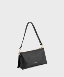 Ripani Patrizia borsa a spalla e a tracolla in pelle mucca nero