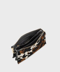 Ripani Patrizia black cowhide shoulder and crossbody bag