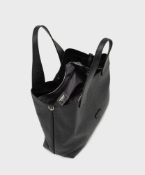 Ripani Nadia black leather shoulder and tote bag