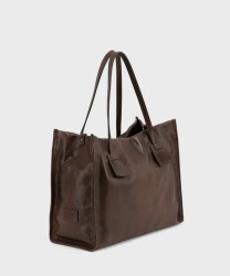 Ripani Alda borsa shopper a tracolla in pelle marrone