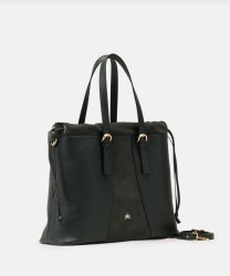 Cuoieria Fiorentina Sybel shoulder bag in moss green leather and suede
