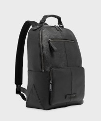 The Bridge Manfredi 15.6" Laptop Backpack in Black Leather