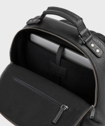 The Bridge Manfredi 15.6" Laptop Backpack in Black Leather