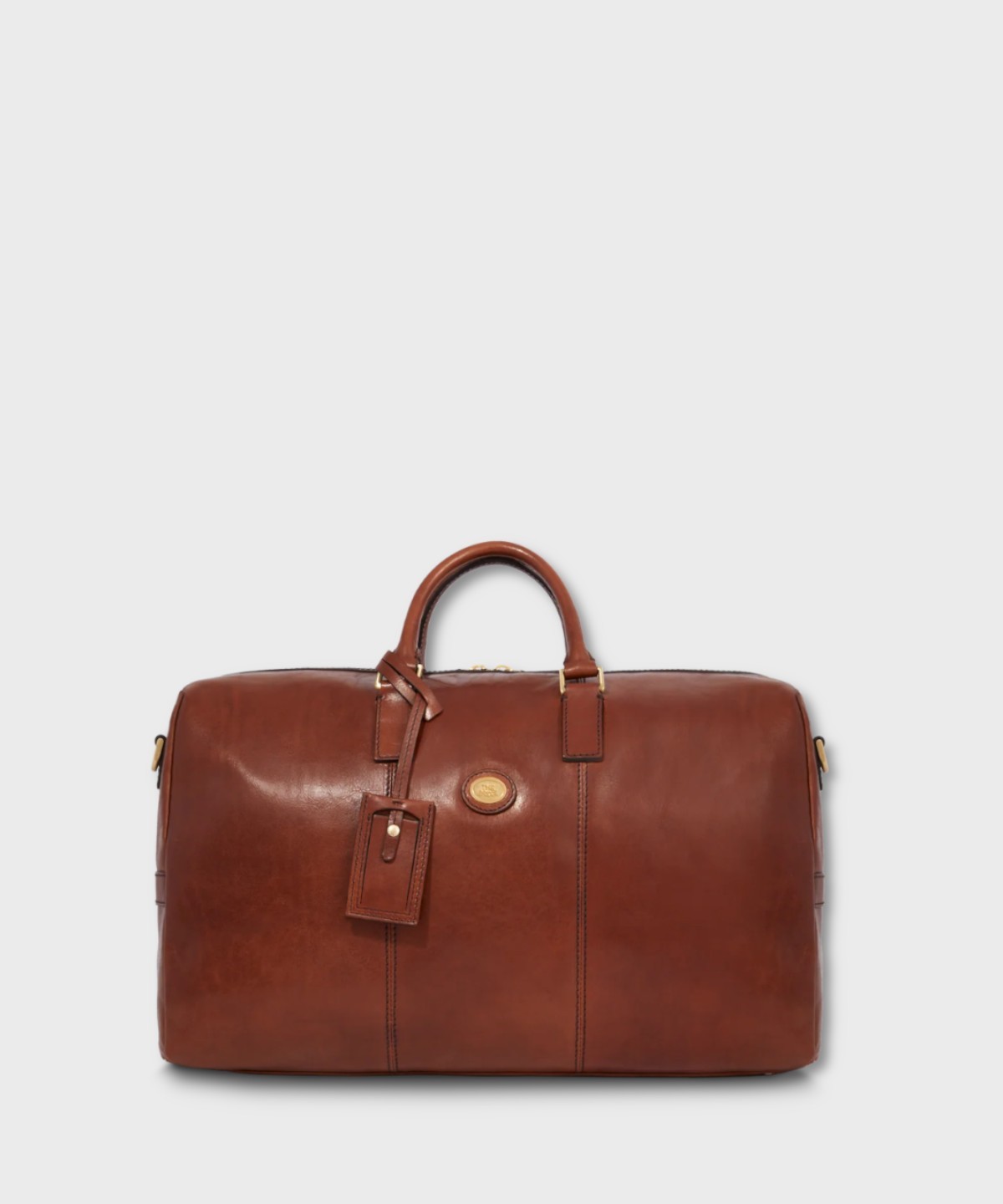 The Bridge Story Brown Leather Travel Duffel Bag