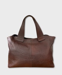 Ripani Nadia shoulder and crossbody bag in dark brown leather
