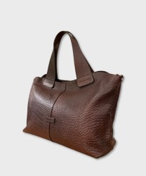 Ripani Nadia shoulder and crossbody bag in dark brown leather