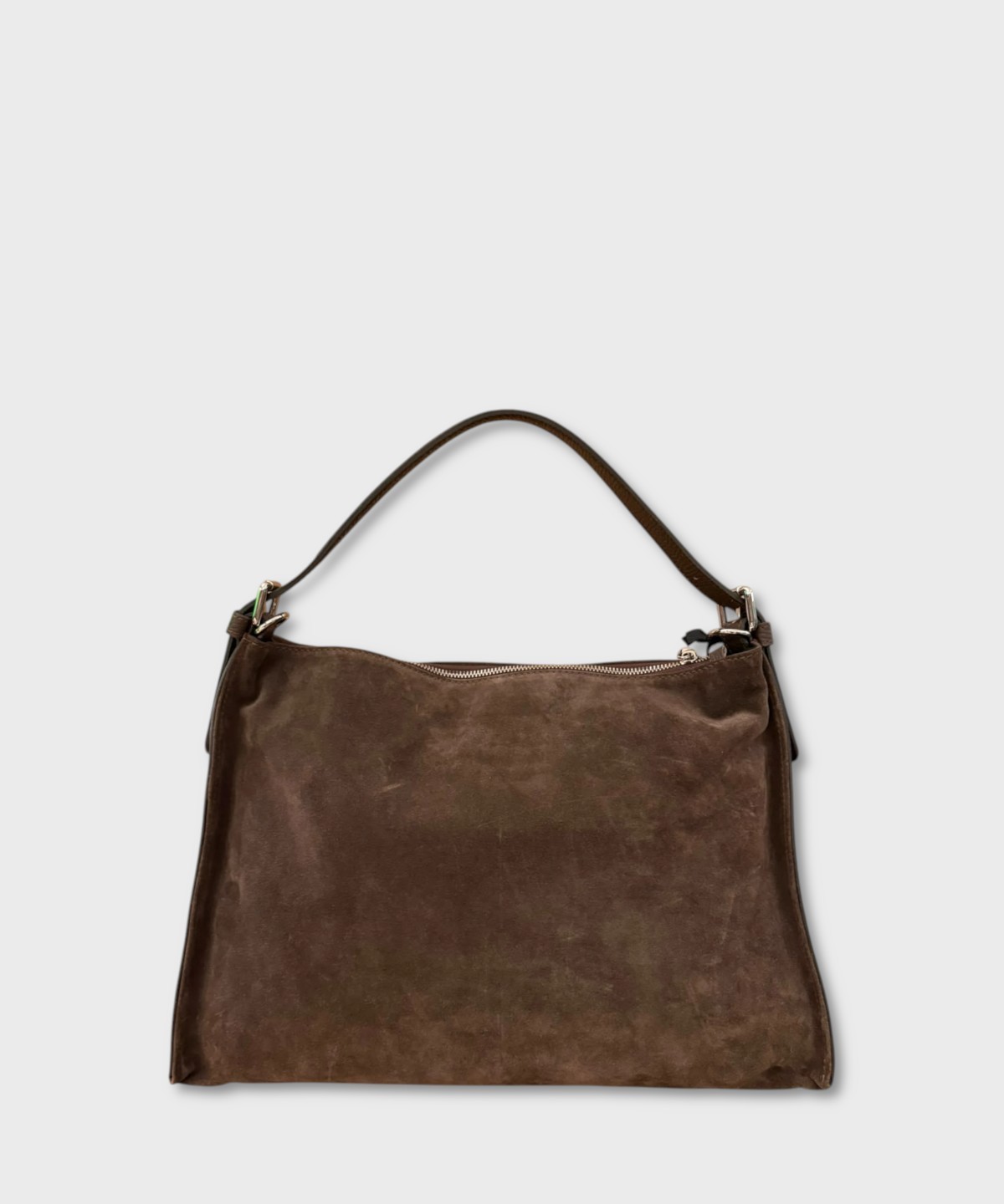Testa Ripani Emma borsa a spalla e a tracolla in suede testa di moro
