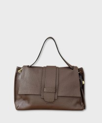 Ripani Marina shoulder bag and crossbody bag in dark brown leather