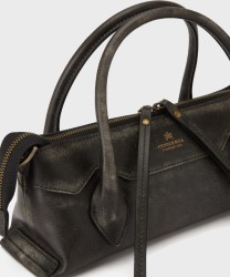 Cuoieria Fiorentina Holly Small borsa a spalla e a tracolla in pelle texas nero
