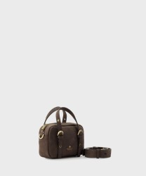 Cuoieria Fiorentina Eva mini handbag and shoulder bag in chocolate brown leather